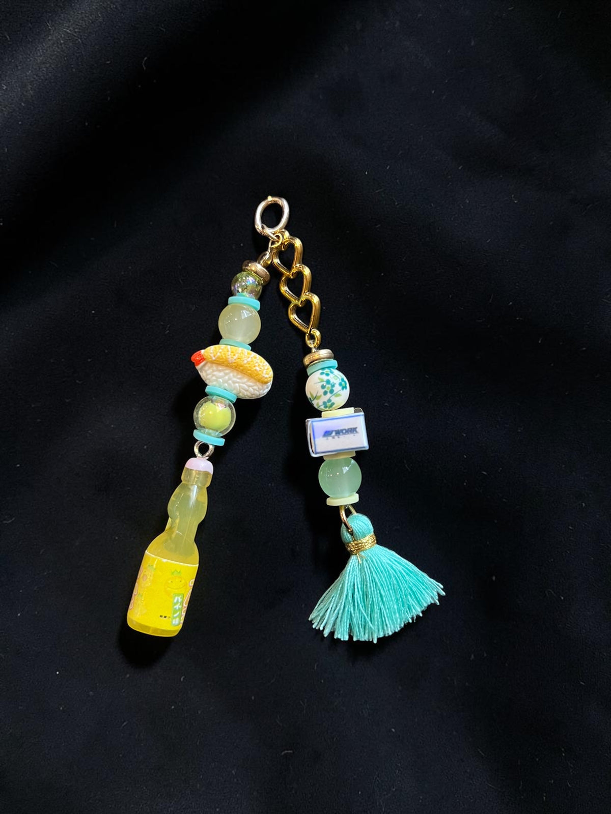 Choose your own Keyring or Mirror Charm + Beads of your choice