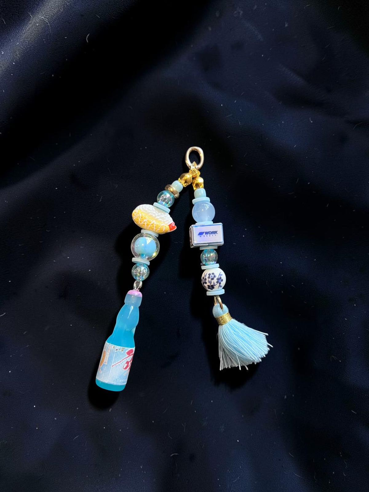 Choose your own Keyring or Mirror Charm + Beads of your choice