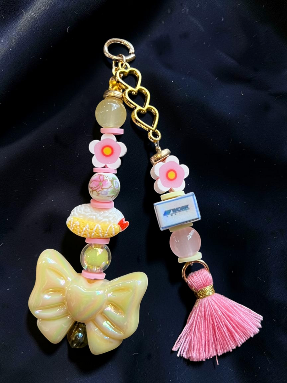 Choose your own Keyring or Mirror Charm + Beads of your choice