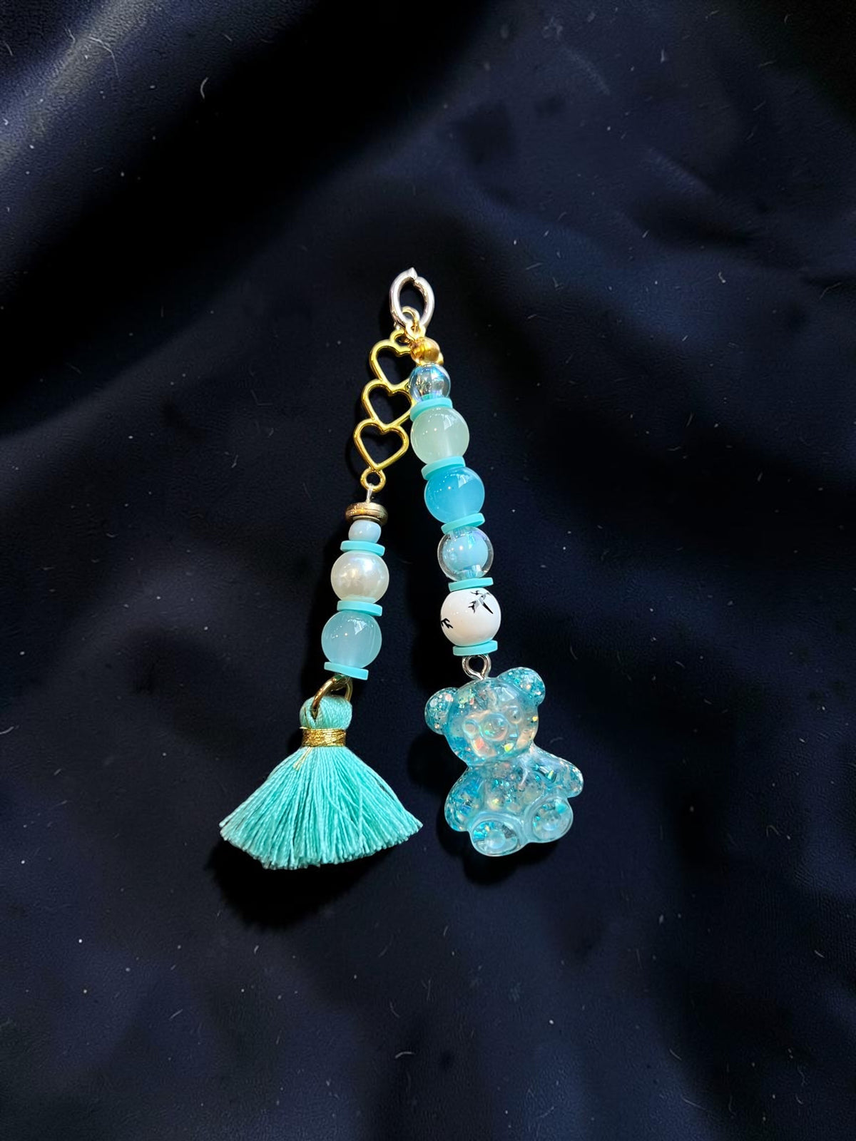 Choose your own Keyring or Mirror Charm + Beads of your choice