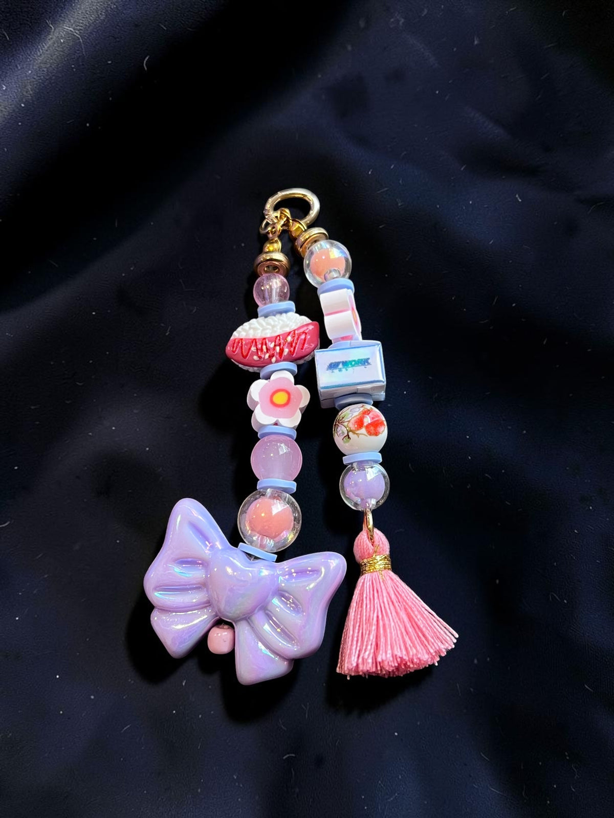 Choose your own Keyring or Mirror Charm + Beads of your choice
